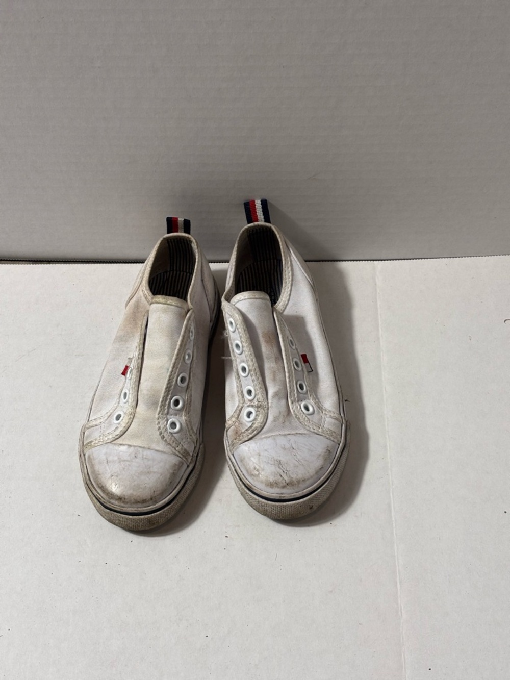 White Slip-On Canvas Men’s Sneakers